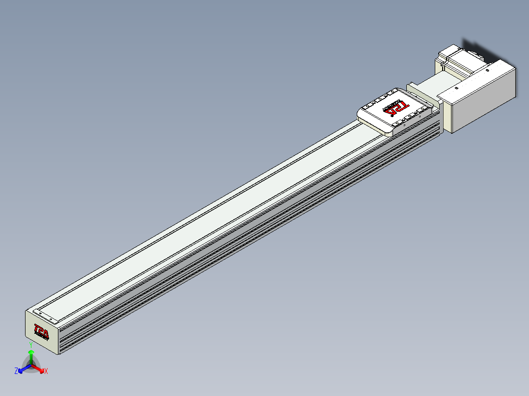 同步带全封闭直线模组TPA-HCB-85D-90-L800-ML-Y-P20-N3正等轴测图