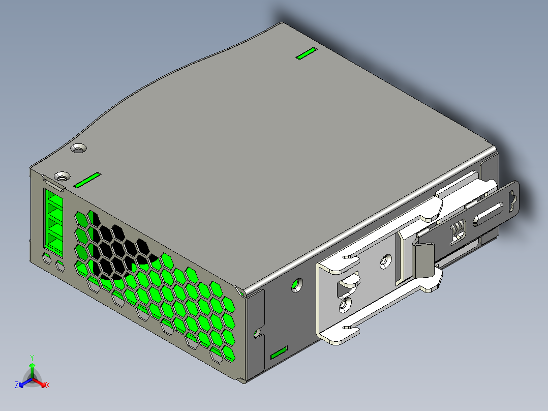 明纬SDR系列开关电源合集轨道式正等轴测图