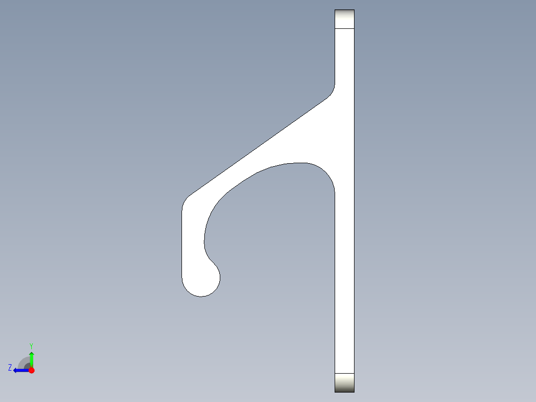 取手(鋁合金)LF-3D多系列多零件图纸模型右视图