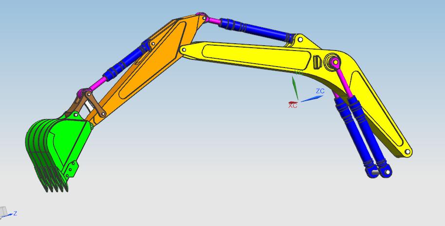 0.5m³液压挖掘机工作装置设计【含三维UG+9张CAD图+文档资料】