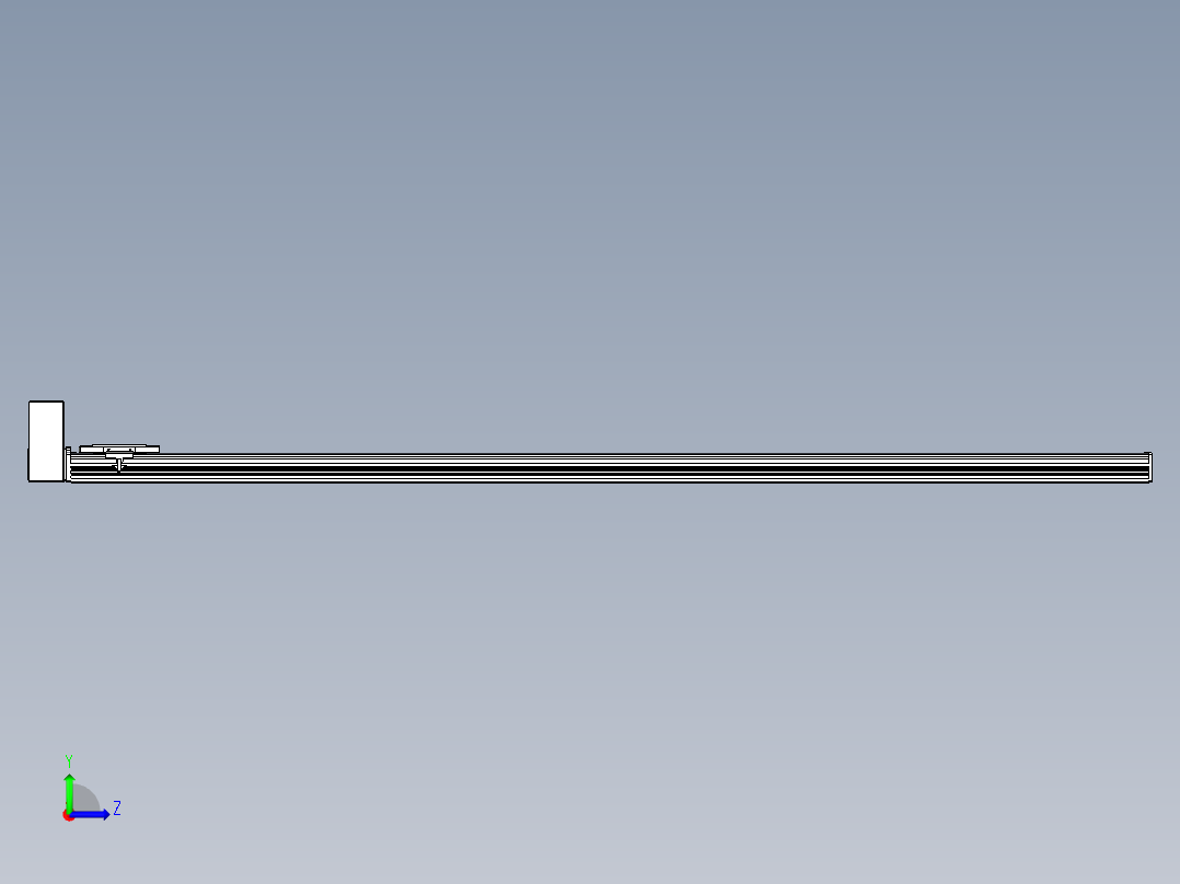 同步带全封闭直线模组TPA-HCB-110D-90-L1800-RU-Y-P40-N3左视图