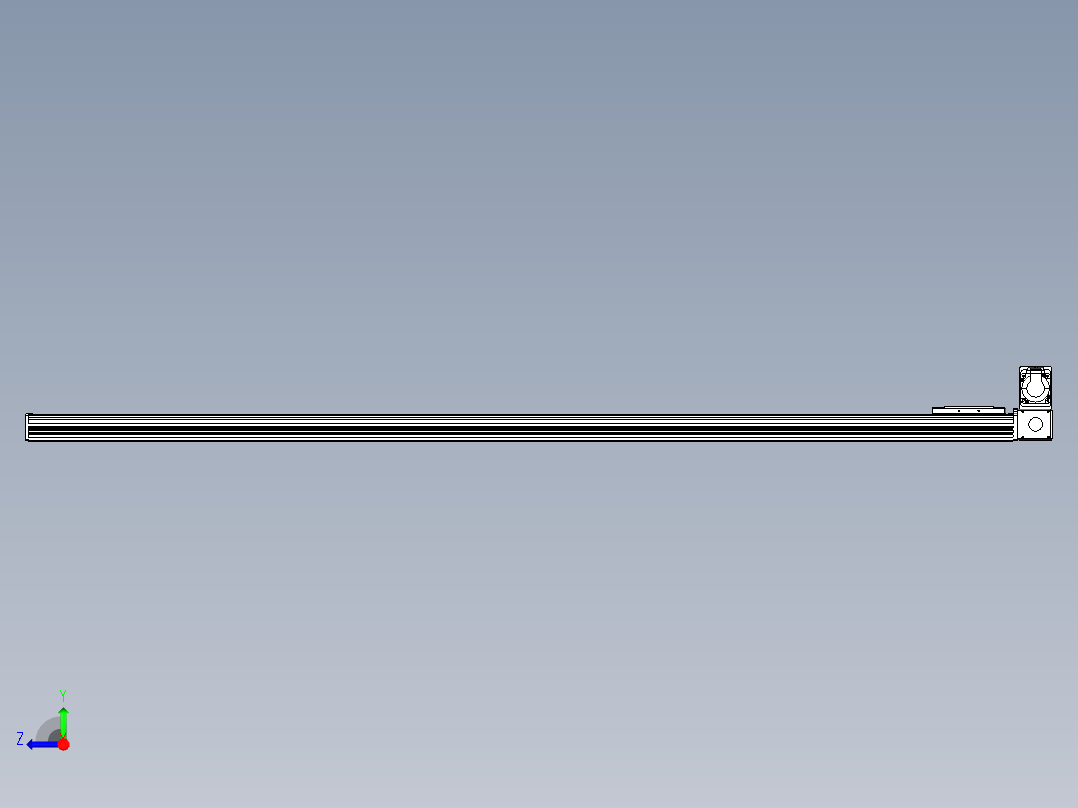 同步带全封闭直线模组TPA-HCB-110D-90-L1800-RU-Y-P40-N3右视图