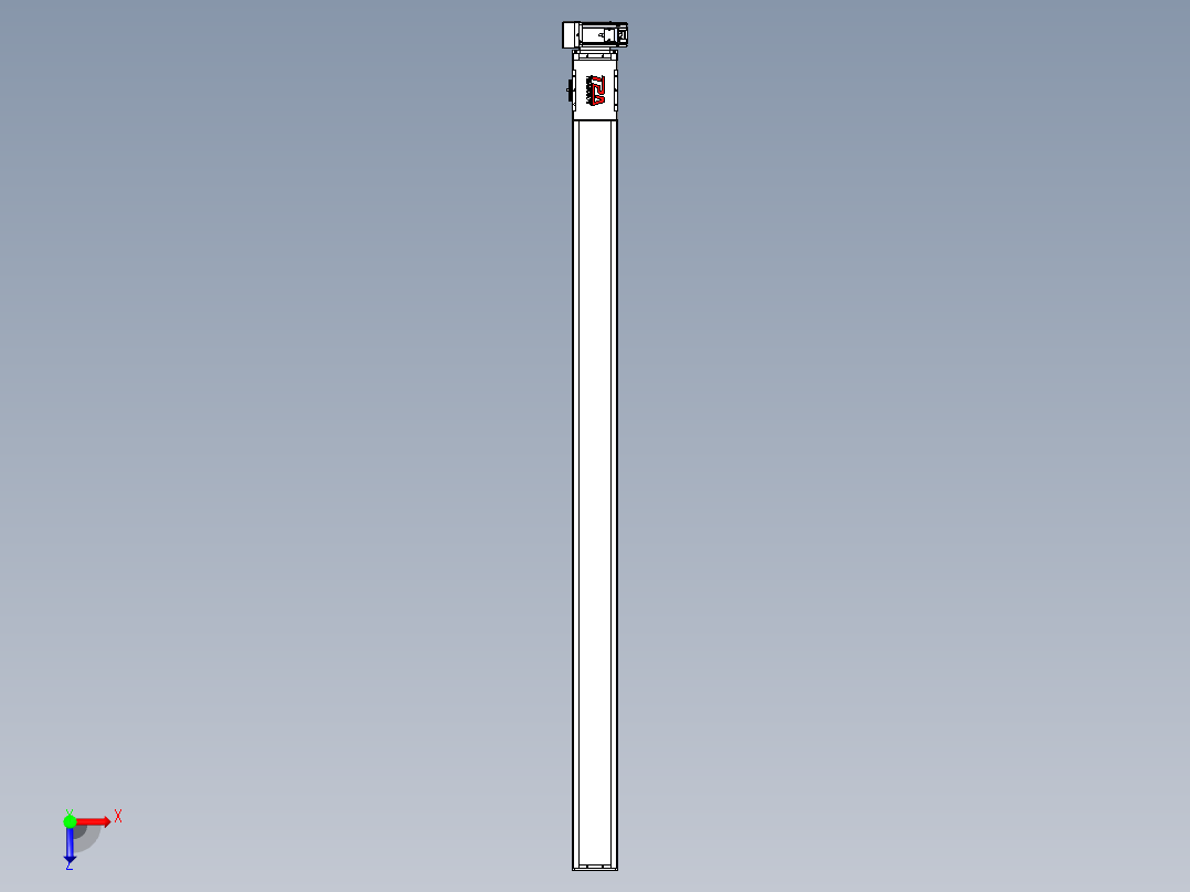 同步带全封闭直线模组TPA-HCB-110D-90-L1800-RU-Y-P40-N3俯视图