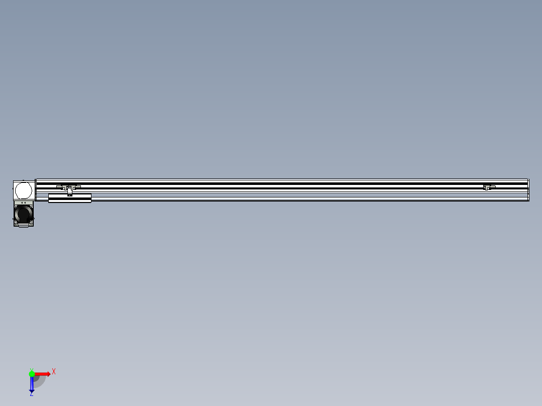 同步带滑台-半封闭B13H-L45-S1350-LU-P40-D3俯视图