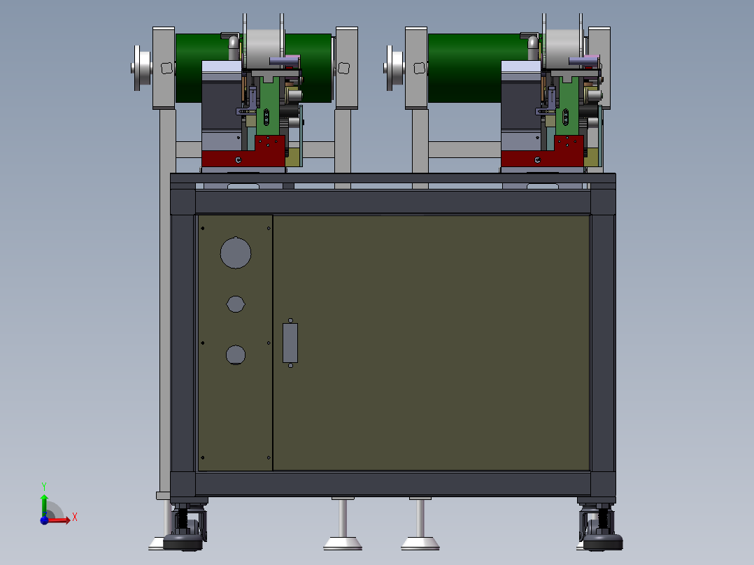 尼龙线自动化卷捆成型机sw17可编辑前视图