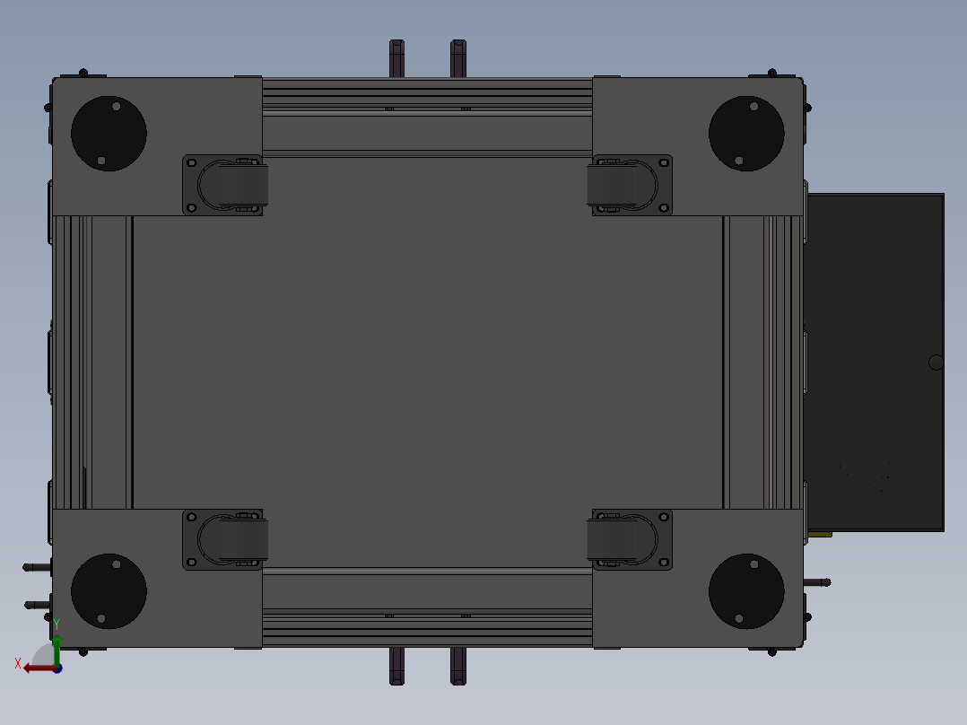单机机架-外观型材内部方通版sw22可编辑后视图
