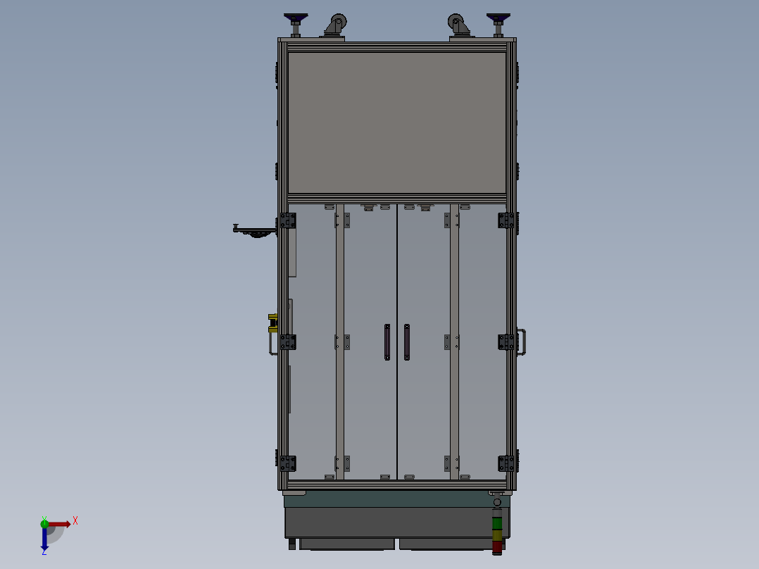 单机机架-外观型材内部方通版sw22可编辑俯视图