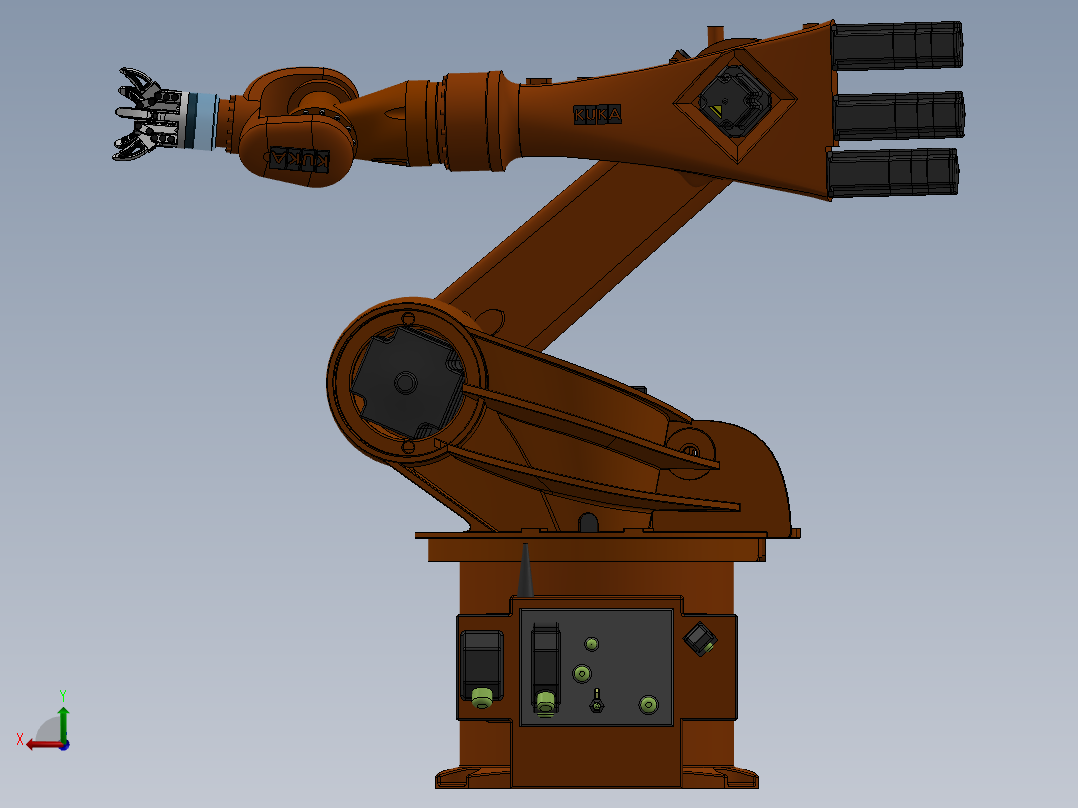 kuka industrial robotic arm后视图
