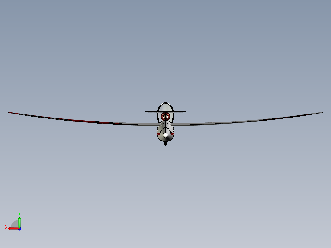 137-sail-plane INV IGS STL后视图