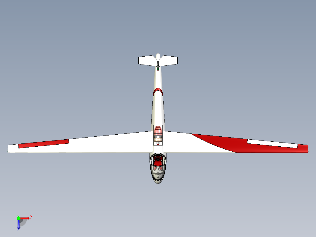 137-sail-plane INV IGS STL俯视图