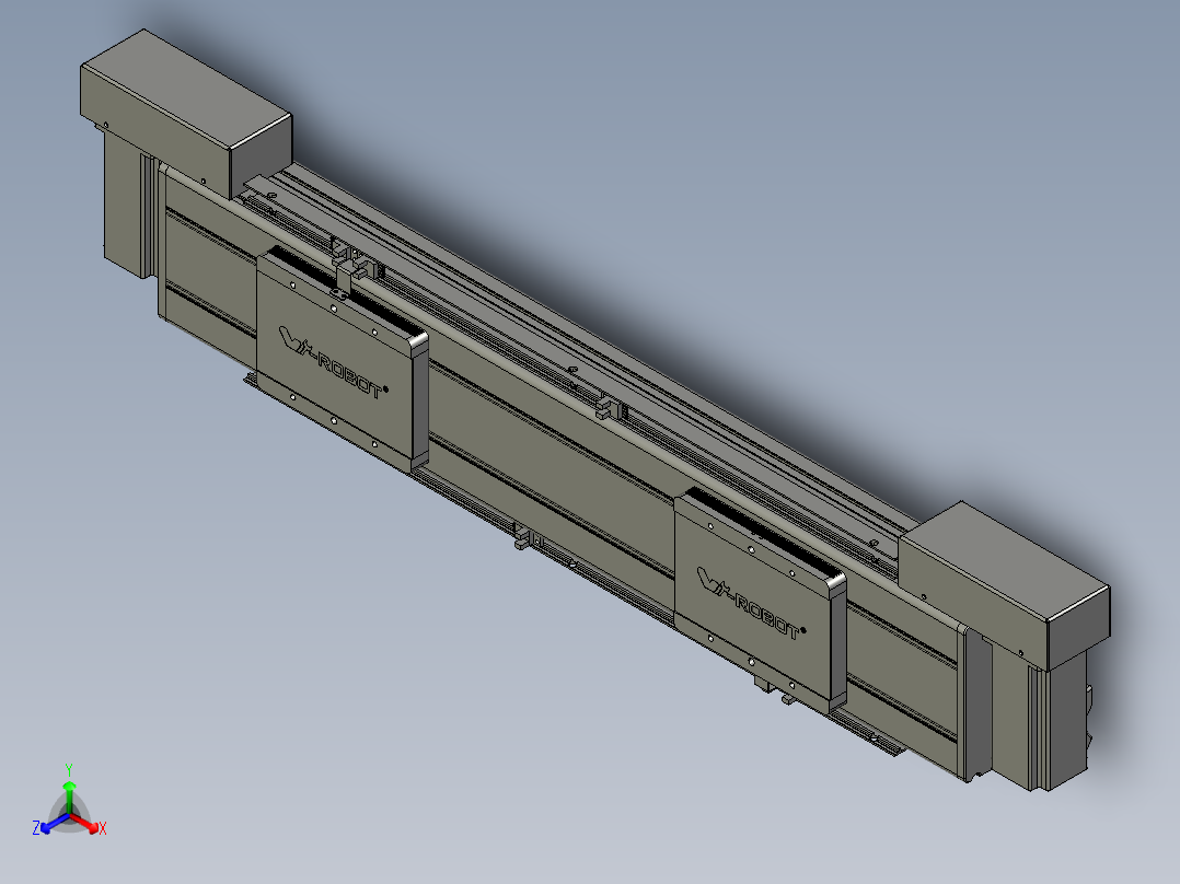 威洛博双电机滑台-VBC14S2-L50-S250-BLR-P40-C6正等轴测图