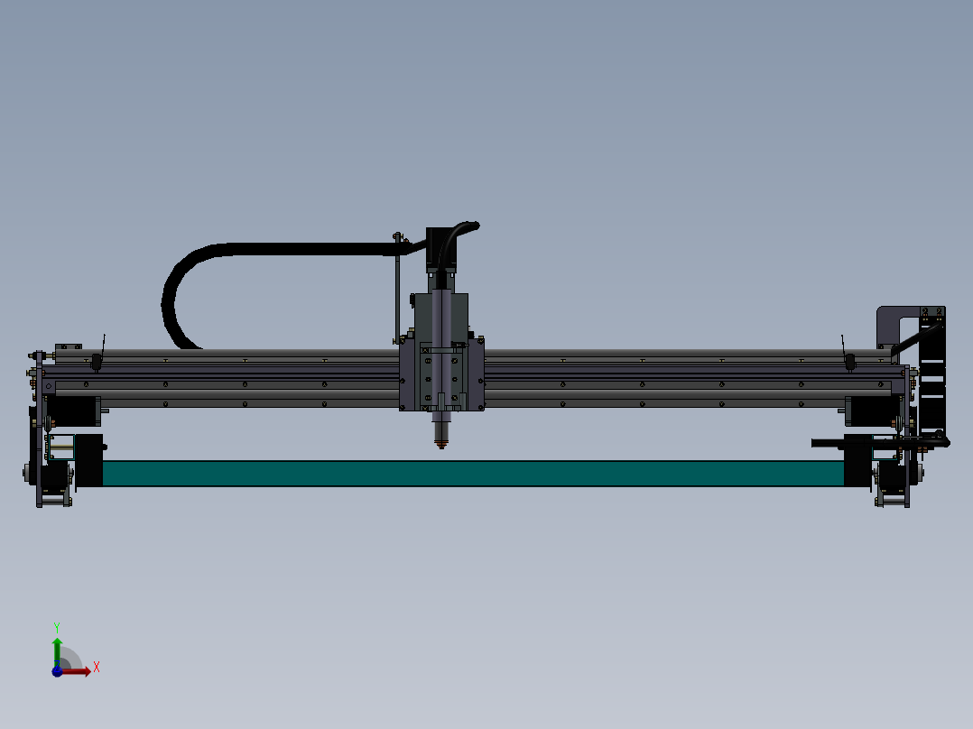 激光切割设备设计前视图