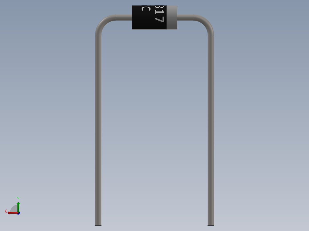 电容器 二极管 电阻器-Schottky Diode 1N5817后视图