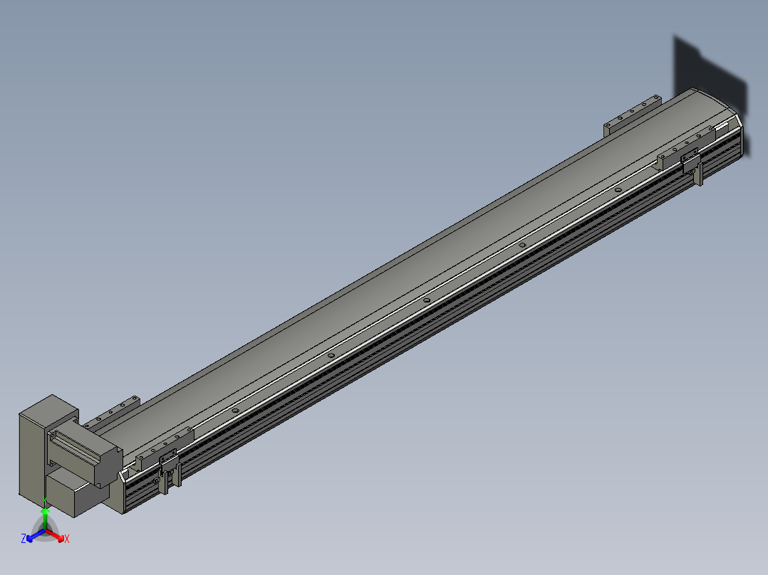 直线模组WG-LHB12-S1050-LU设计图纸正等轴测图