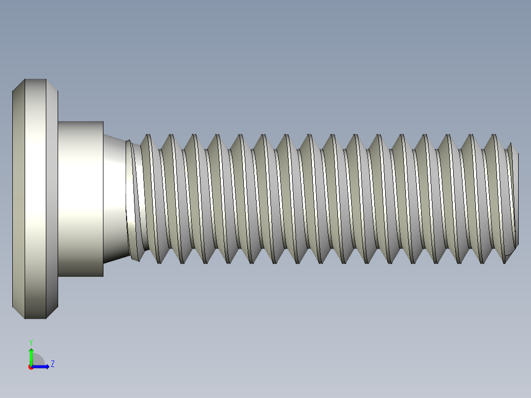 超薄型内六角螺钉-Ultra Low Profile Socket Head Screws 5-16 - 18 Thread Size 1 in Long.x_t左视图