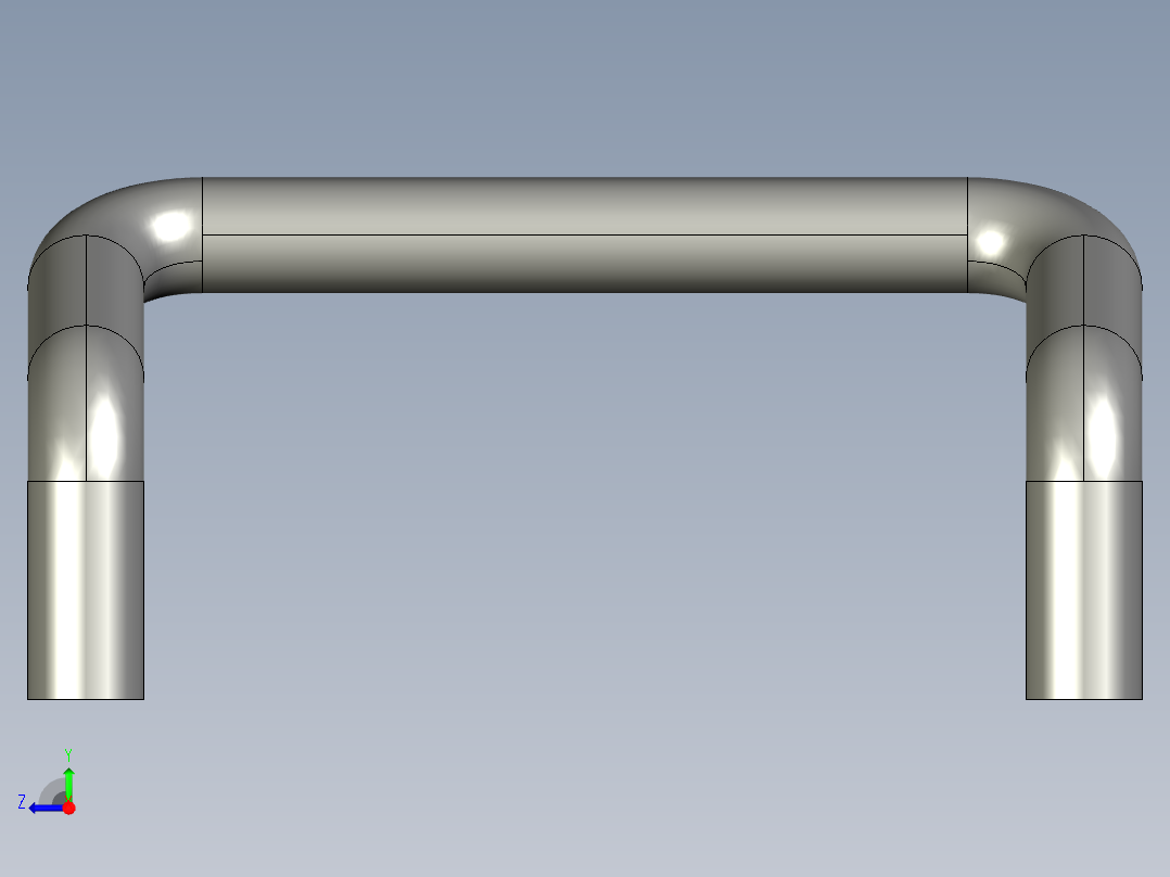 取手(鋁合金)AE-3D多系列多零件图纸模型右视图