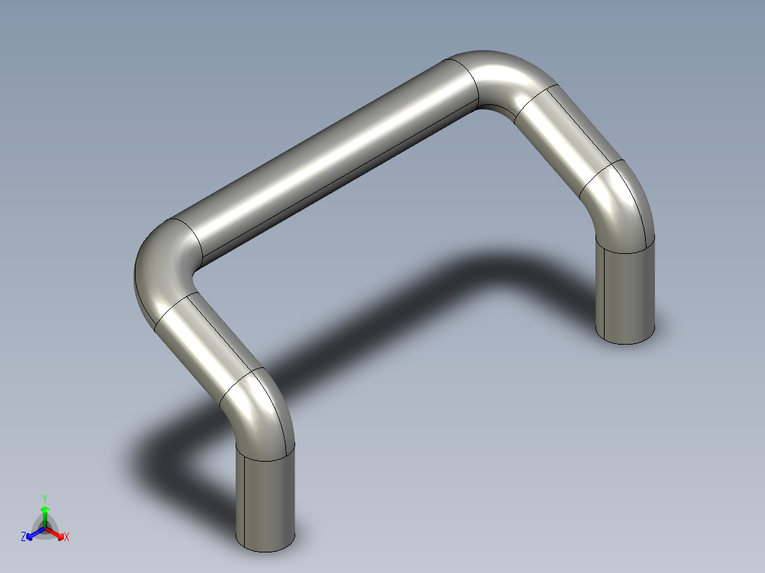 取手(鋁合金)AE-3D多系列多零件图纸模型正等轴测图