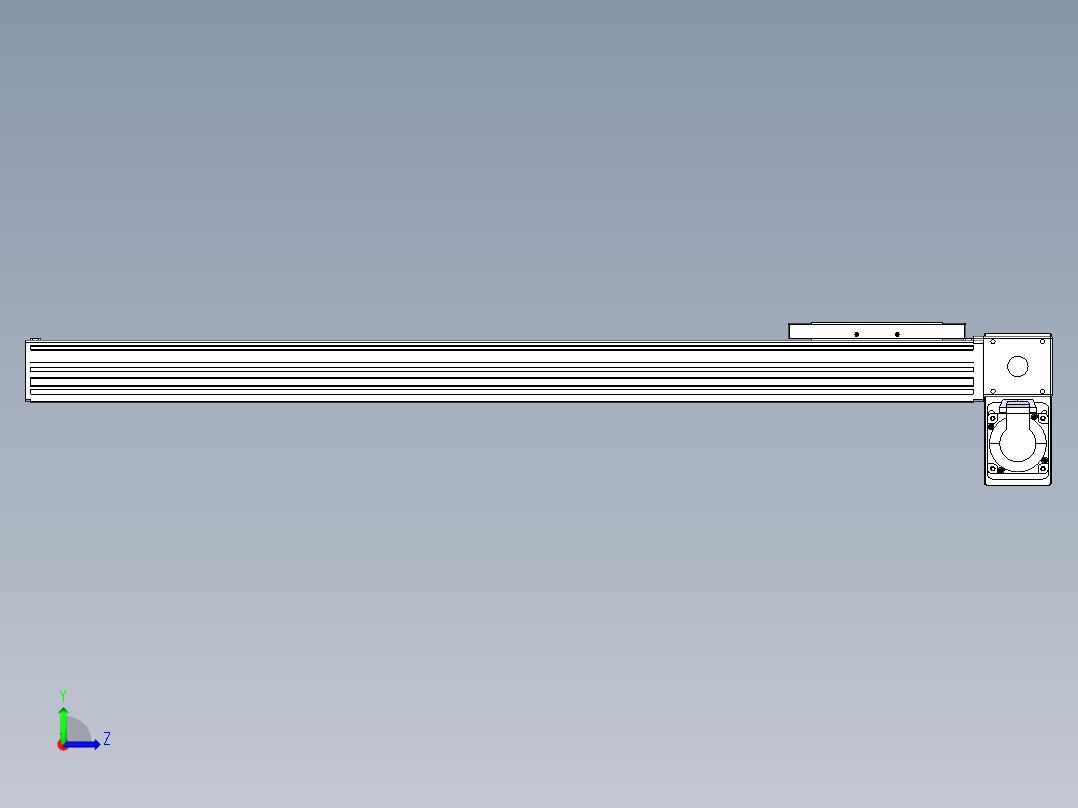 同步带全封闭直线模组TPA-HCB-120D-90-L700-RP-Y-P40-N3左视图