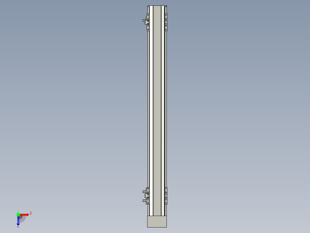 直线模组LHA6-S600-D-200W(16丝杆)设计图纸俯视图