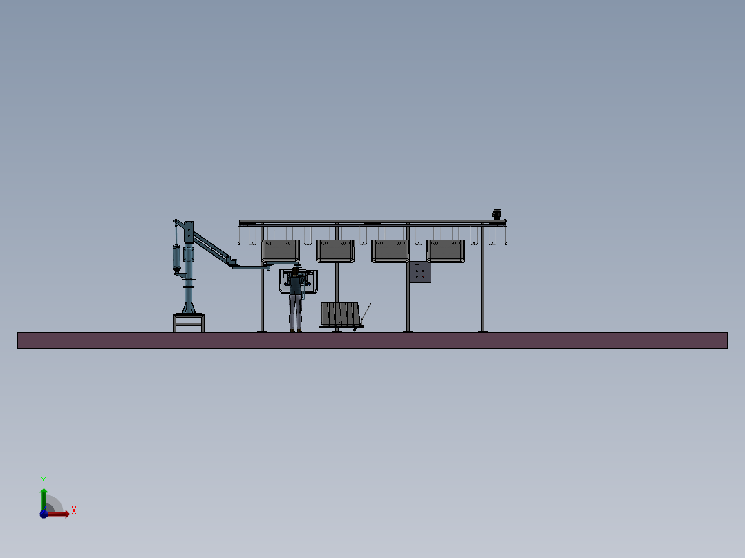 流转悬挂线sw20前视图