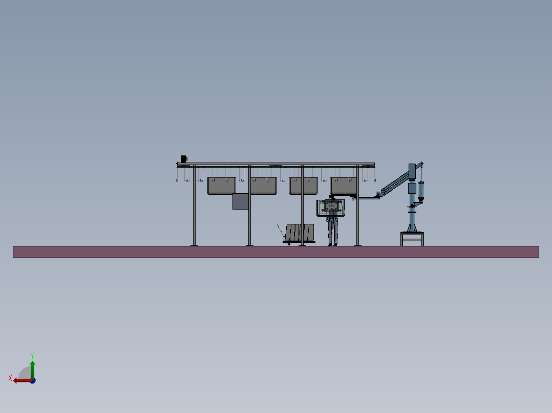 流转悬挂线sw20后视图