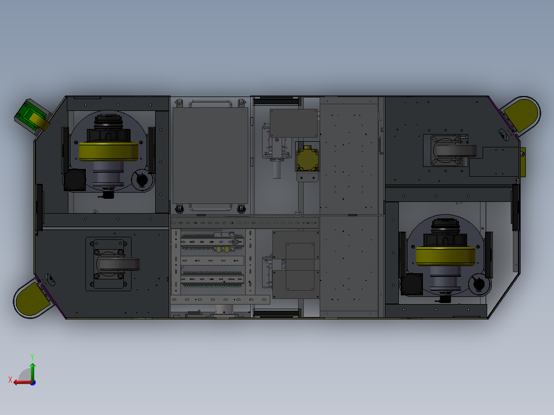 AGV小车AG舵轮搬运车AGV机器人AGV模型3D模型机械设计后视图