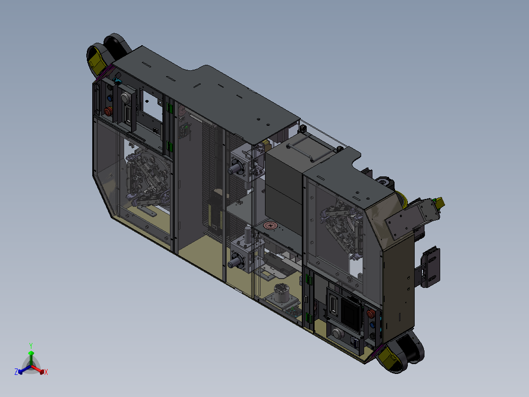 AGV小车AG舵轮搬运车AGV机器人AGV模型3D模型机械设计正等轴测图