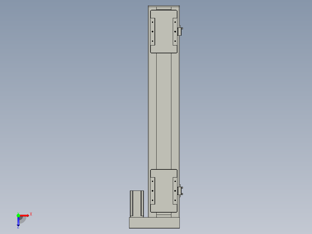直线模组LHC14-S650-R设计图纸俯视图