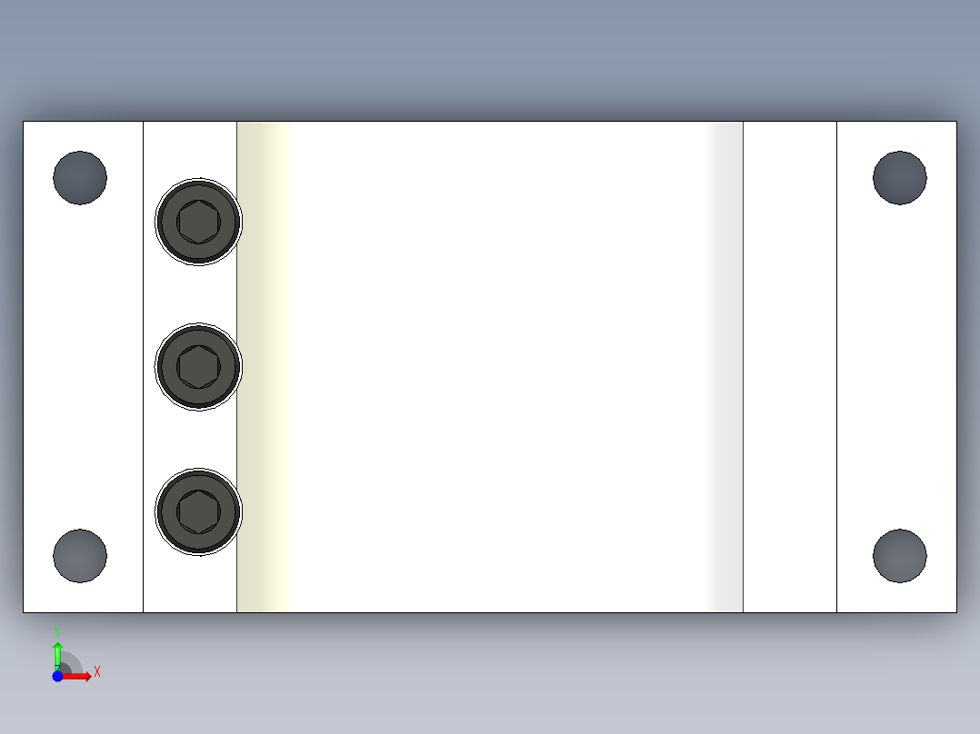 Ø80直径的管夹座固定座前视图