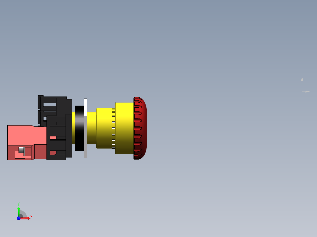 急停按钮YW1B-V4E01R前视图