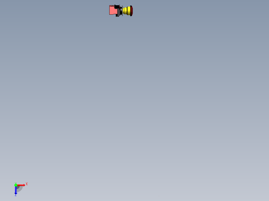 急停按钮YW1B-V4E01R俯视图