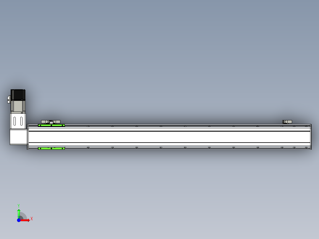 同步带滑台-半封闭B10-L90-S950-R-P40-D3前视图