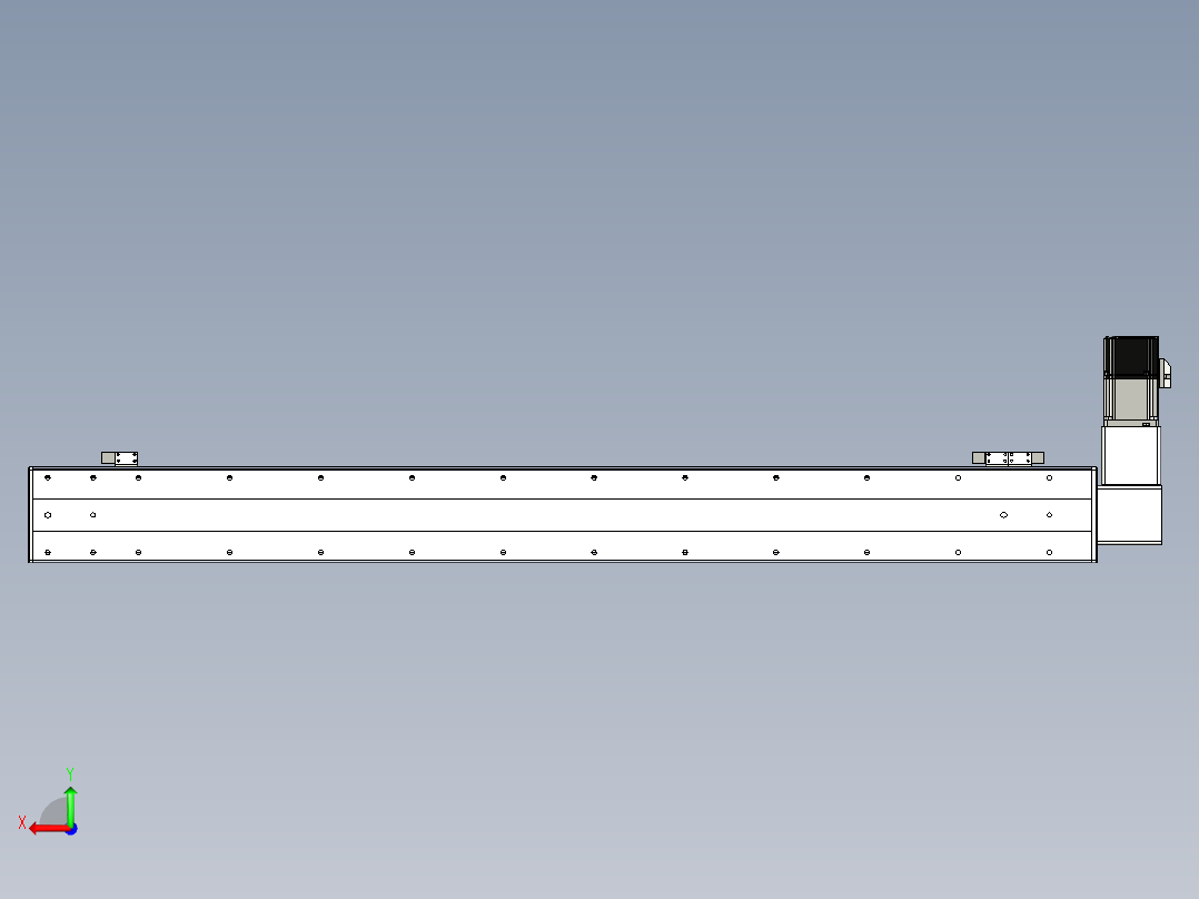 同步带滑台-半封闭B10-L90-S950-R-P40-D3后视图