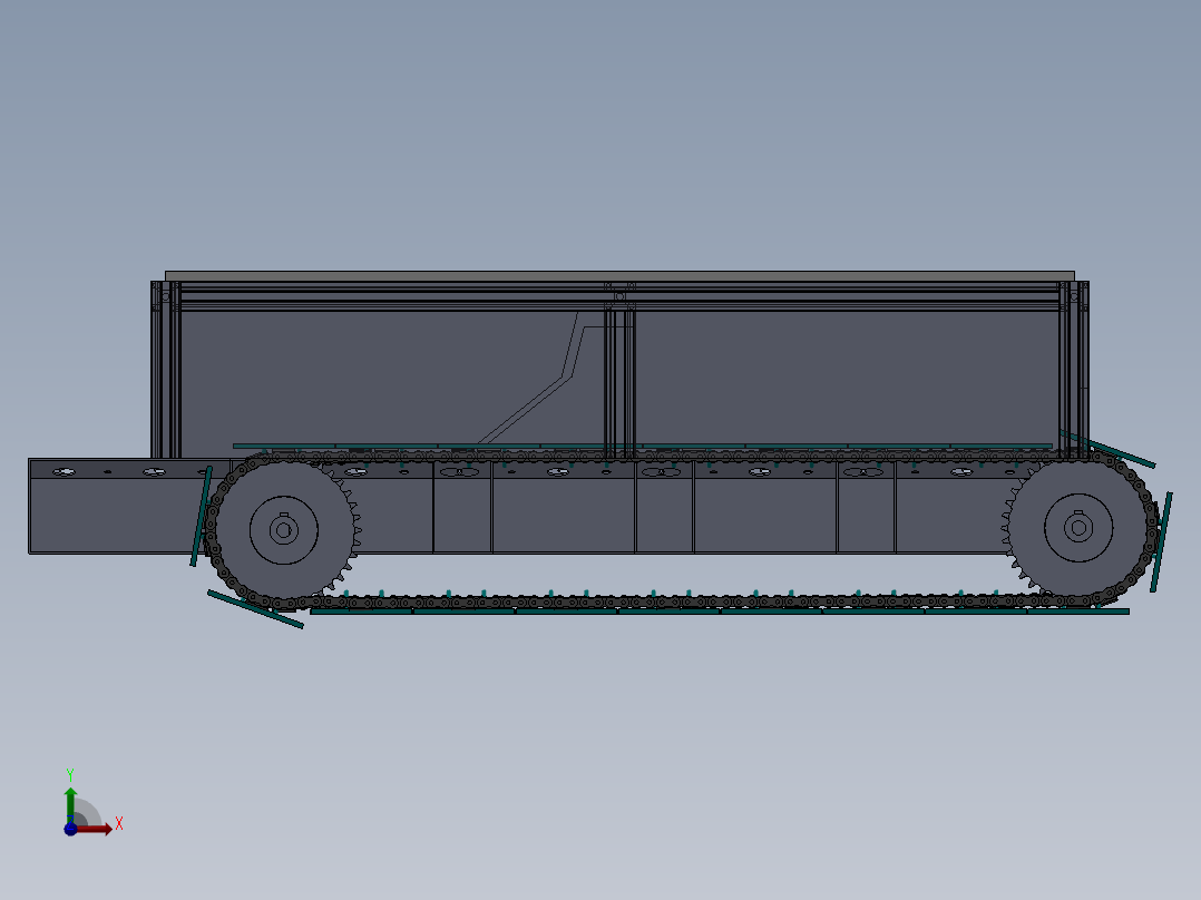 楼梯上下运输设备前视图