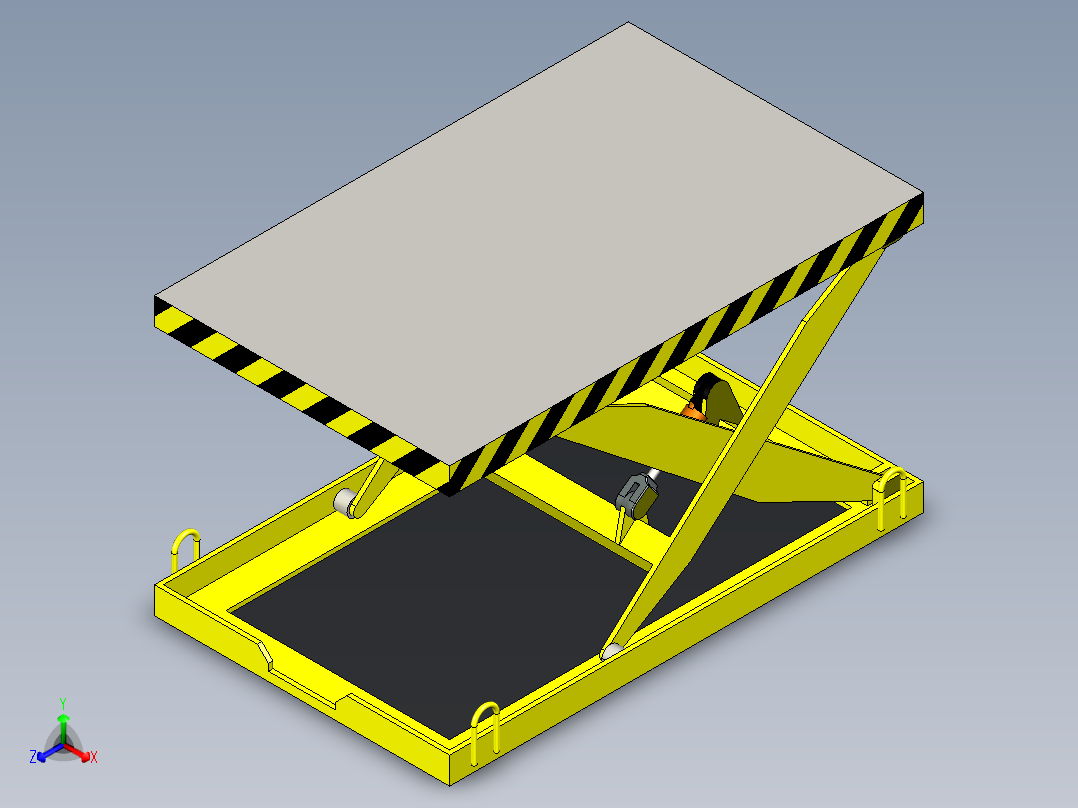 升降台正等轴测图