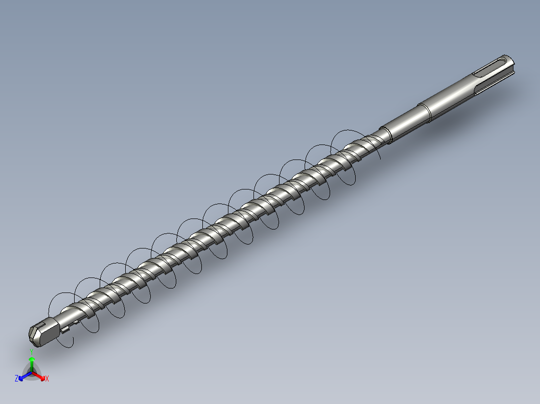 电钻 钻头1 (85)正等轴测图