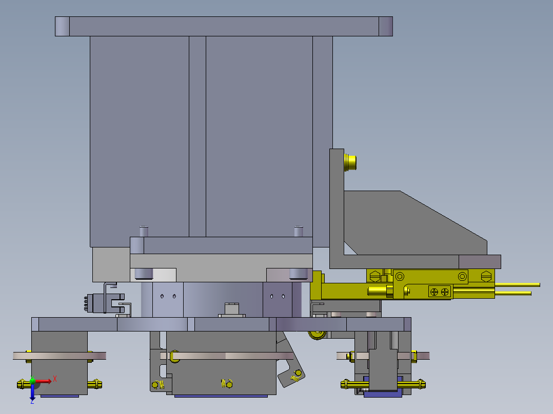 四工位回转工作台sw1186047俯视图
