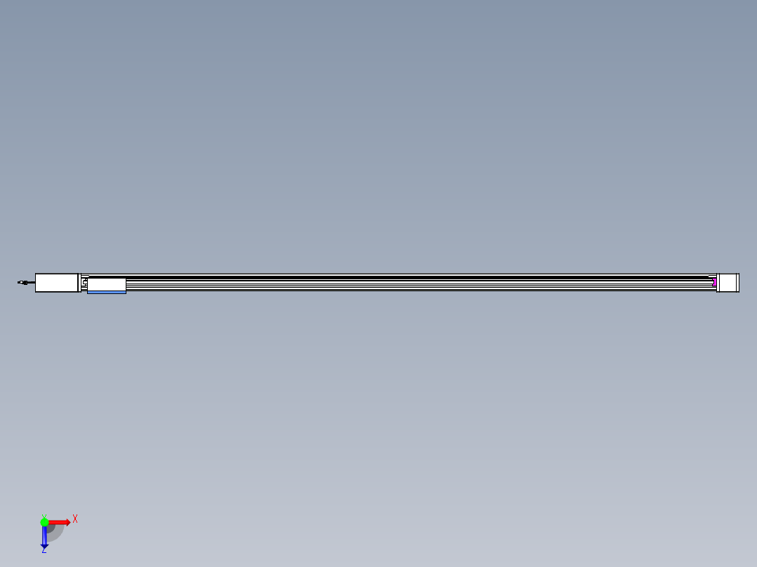 威洛博LB.GB同步带传动--欧规系列GB8-L96-S2700-BR-P75俯视图