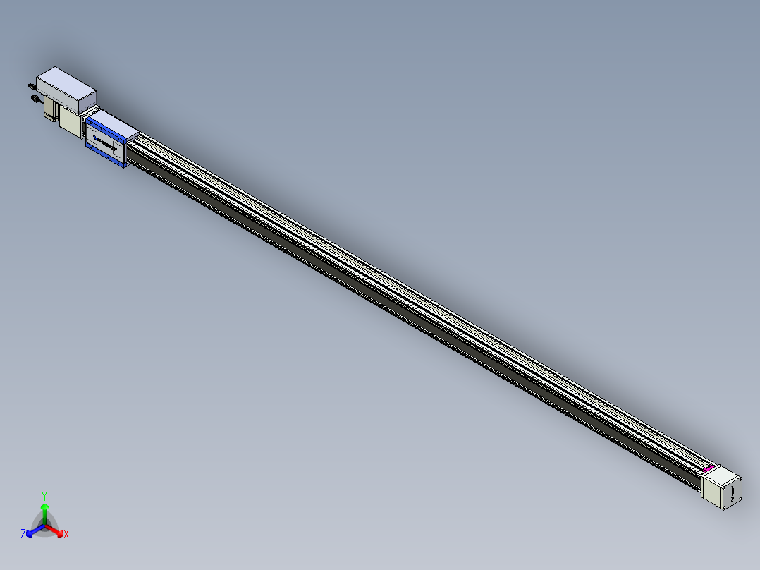 威洛博LB.GB同步带传动--欧规系列GB8-L96-S2700-BR-P75正等轴测图