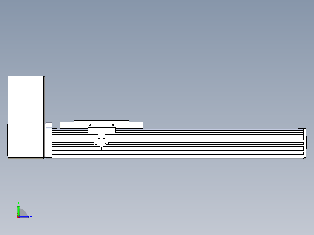 同步带全封闭直线模组TPA-HCB-110D-90-L250-RU-C-P40-N3左视图