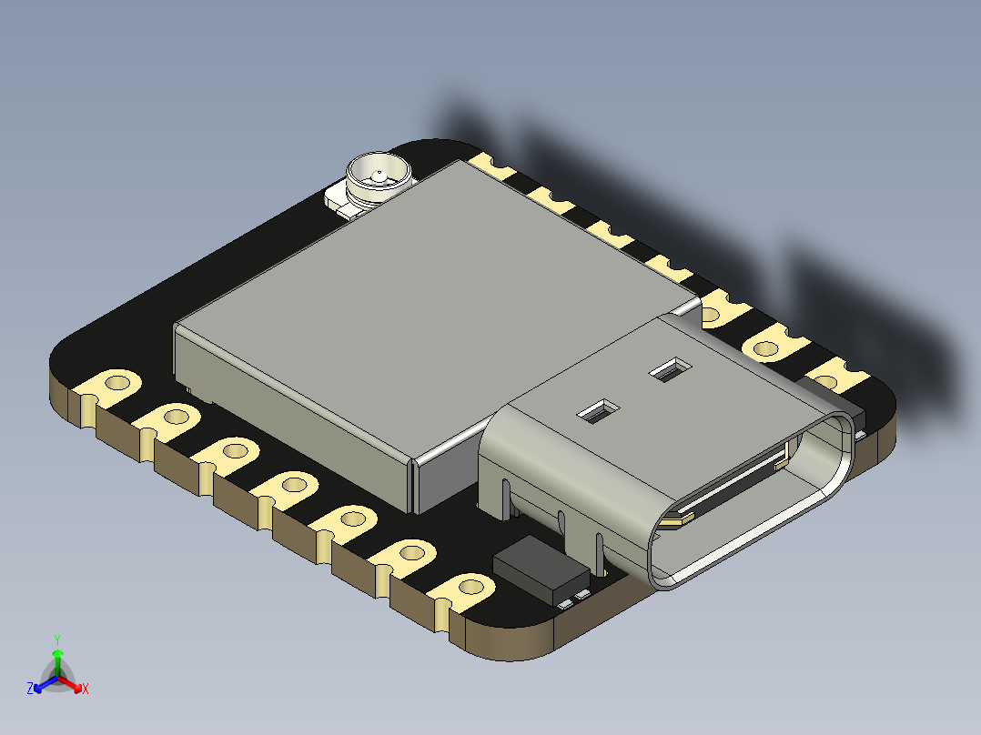 开发板XIAO_ESP32S3正等轴测图