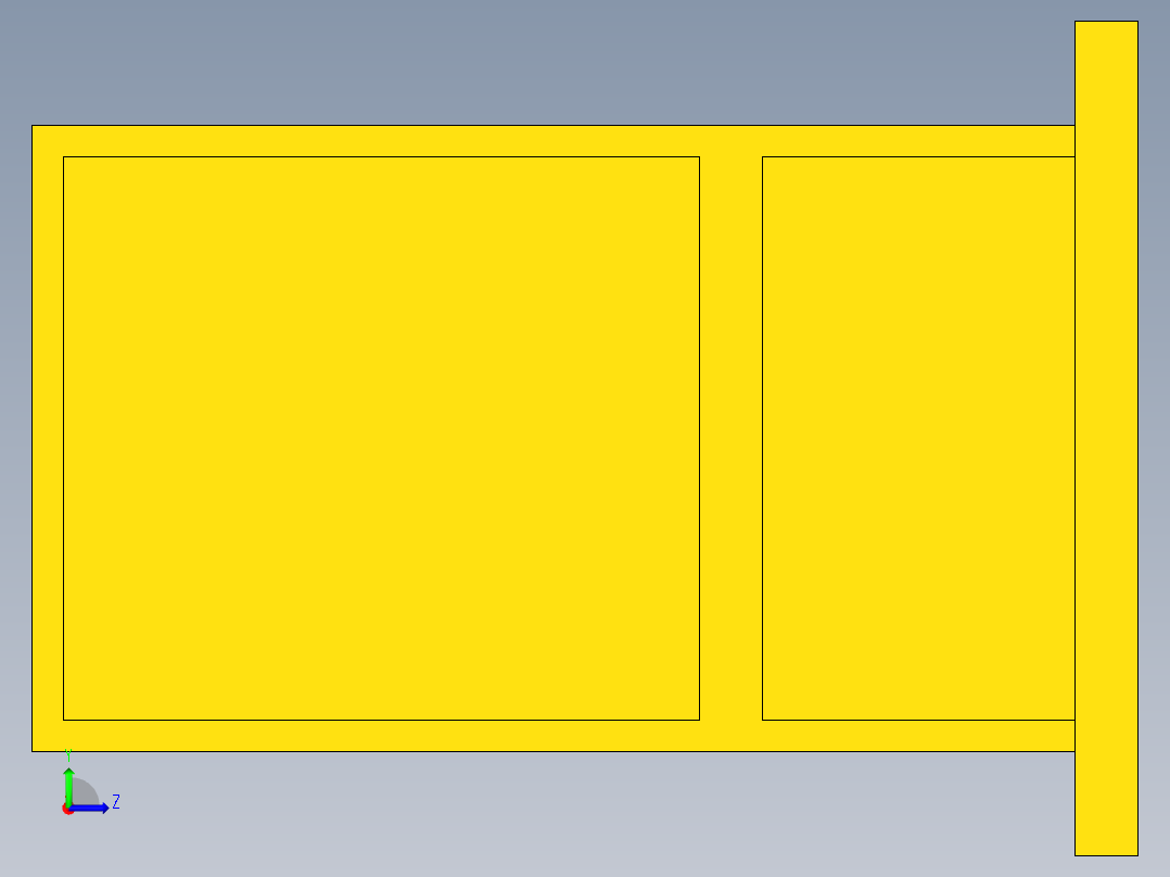 UG床头柜模型左视图
