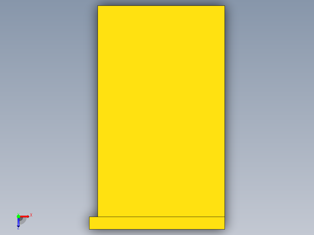 UG床头柜模型俯视图