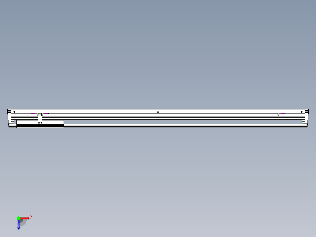 威洛博VL系列直线电机模组-VL14S3-S1050俯视图