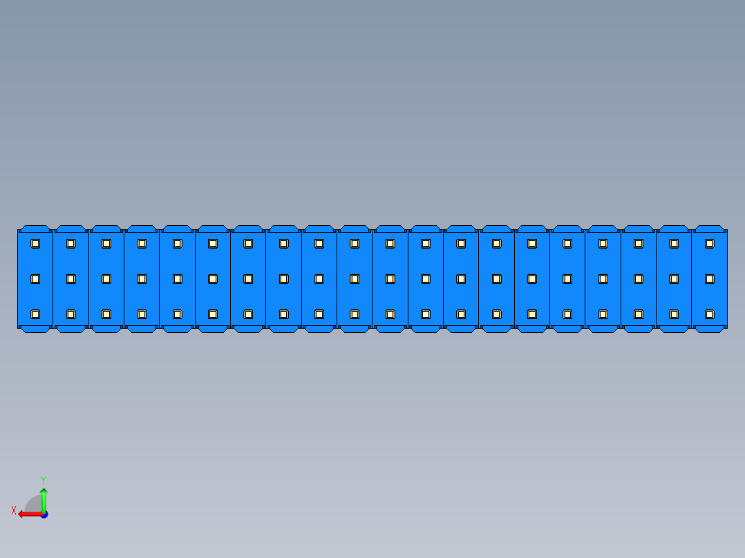 彩色公头100mil（2.54mm）系列-DS1021_blue_3x20p_100mil_Type19_rev1.0后视图