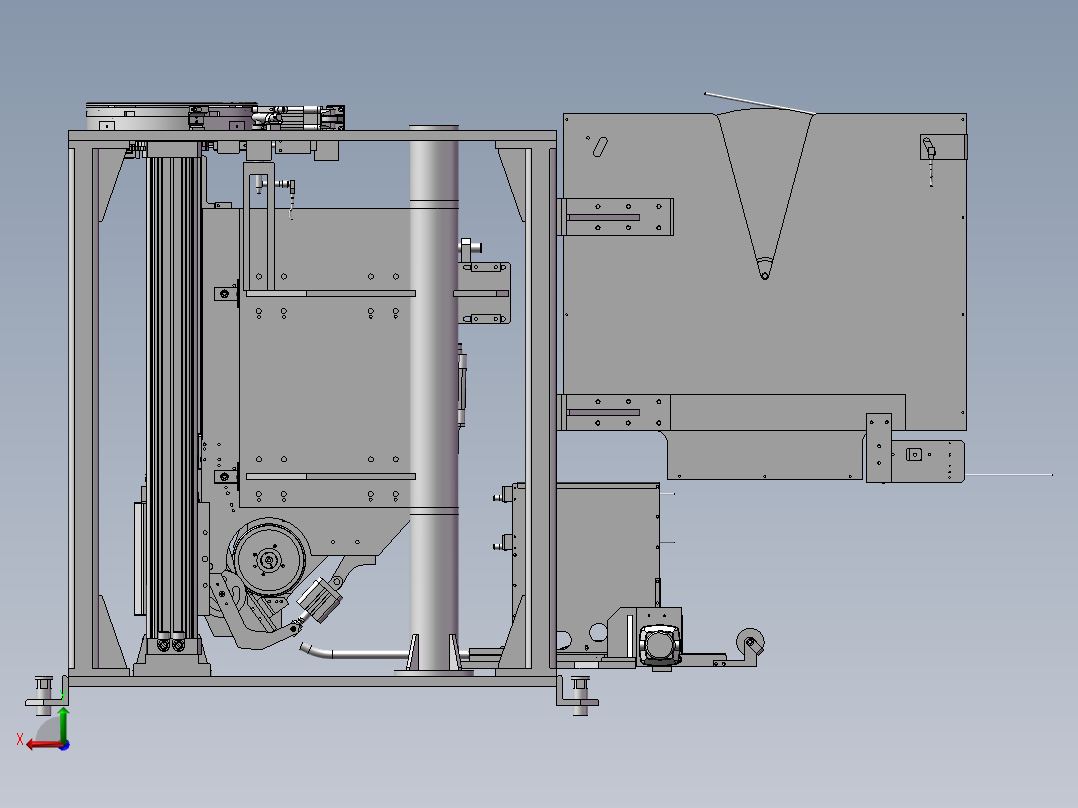 自动化电机组装机设备后视图