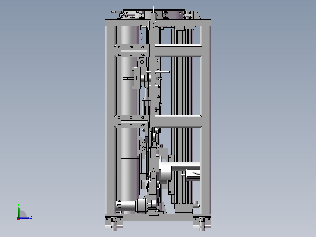自动化电机组装机设备左视图