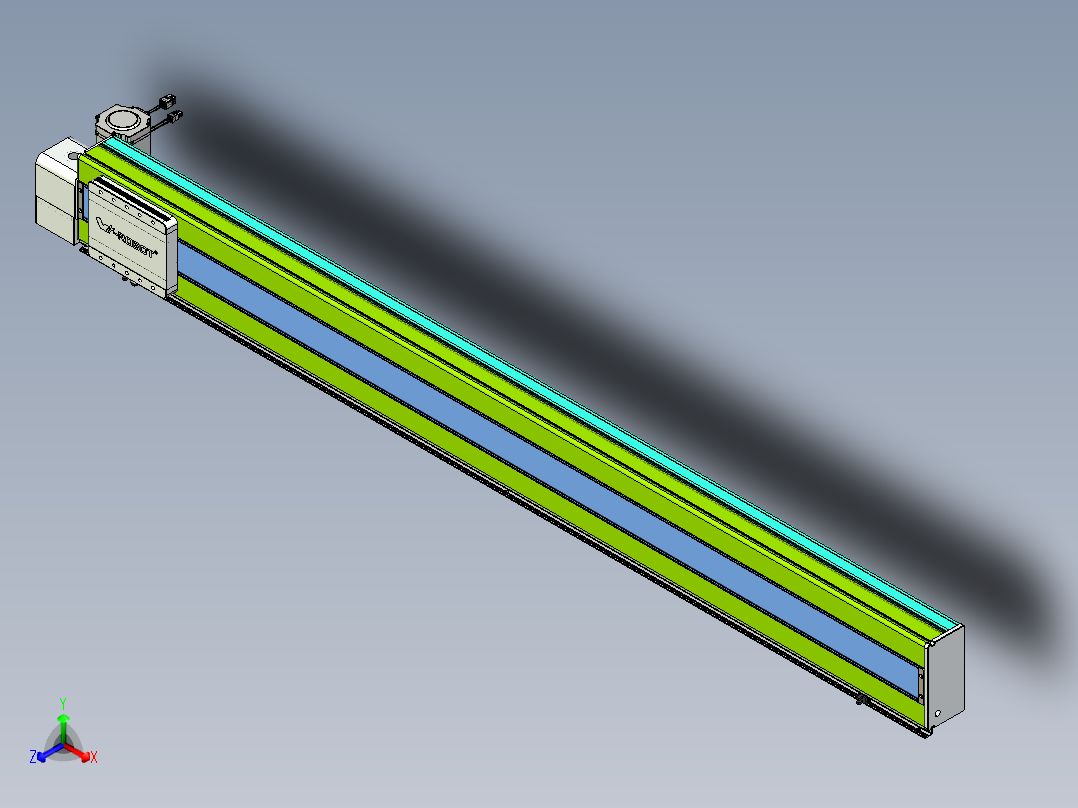 威洛博VBC同步带传动一无尘环境VBC17-L45-S1650-BLD-ZP75-C3正等轴测图