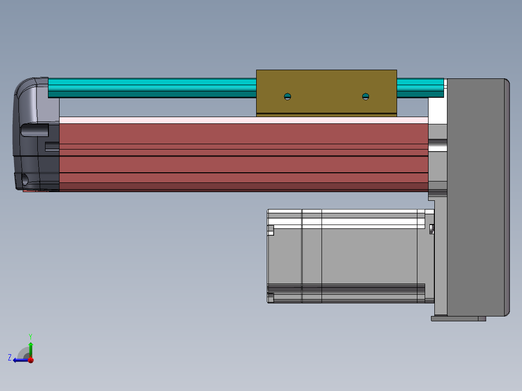 MTH丝杆半封闭模组MTH13-BM-60右视图