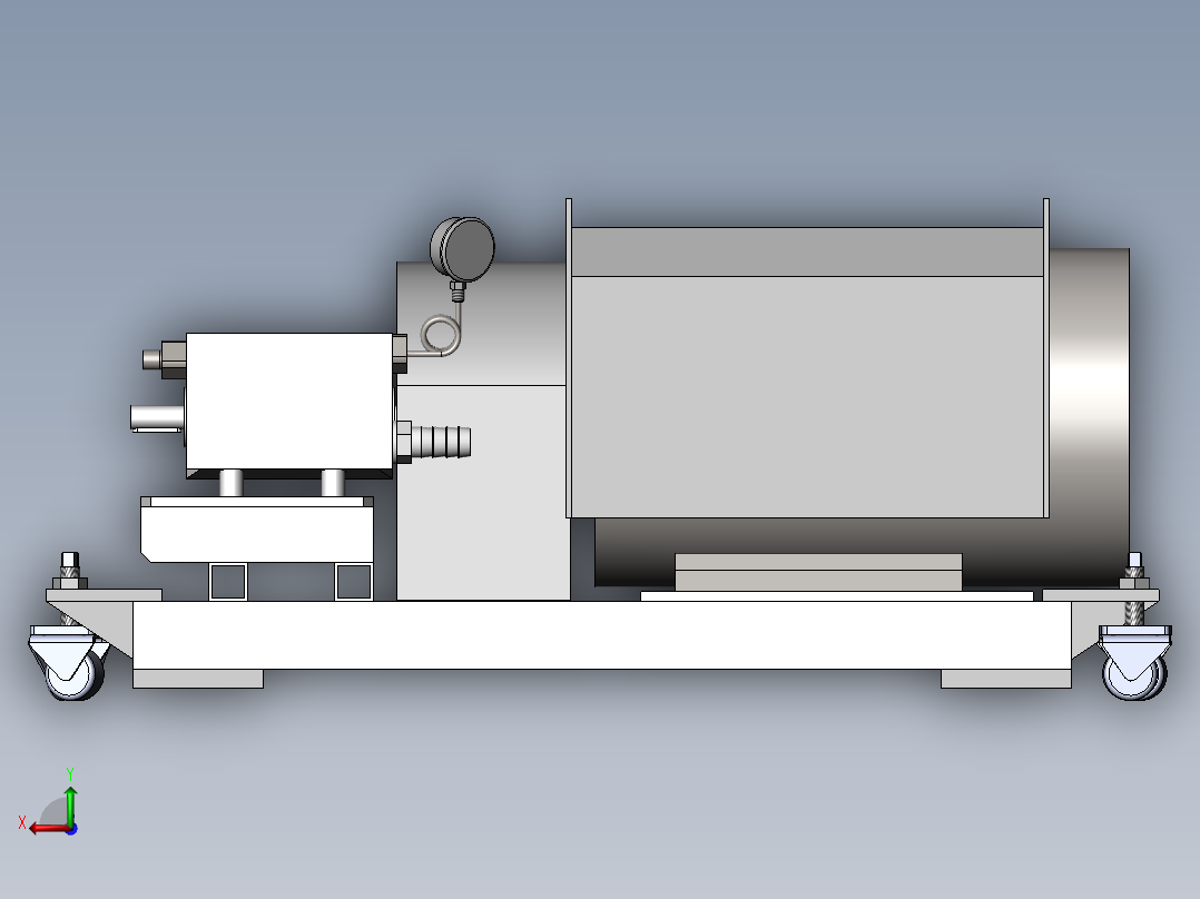 高压泵改造设计后视图